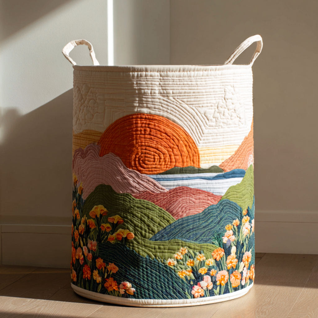 Daybreak Dreams Quilted Laundry Basket NCU0PTT1190