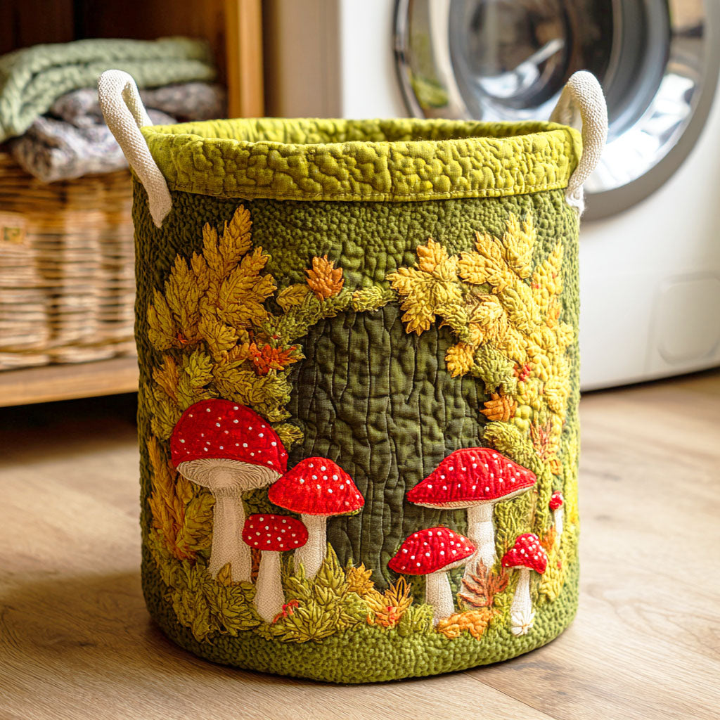 Forest Mushroom Quilted Laundry Basket NCU0NTD395