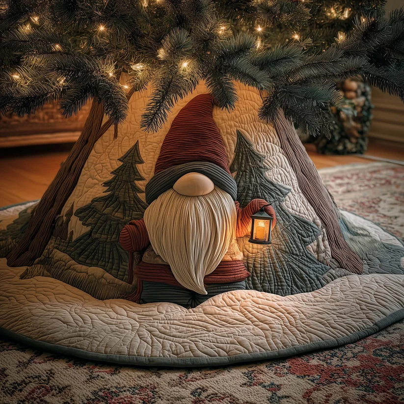 Nordic Gnome Quilted Tree Skirt