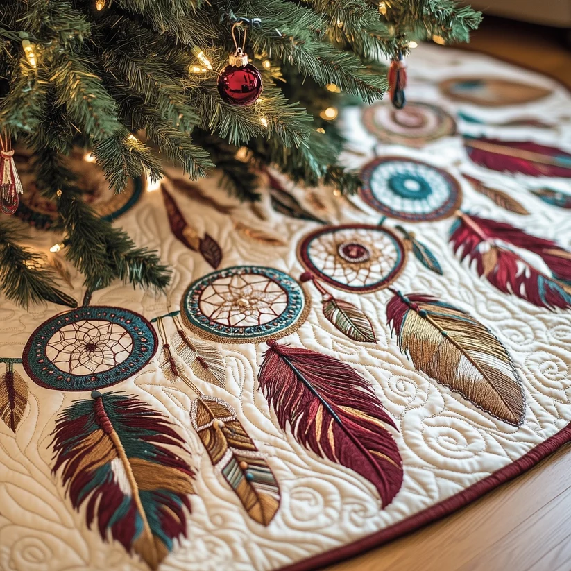 Dreamcatcher Quilted Quilted Tree Skirt