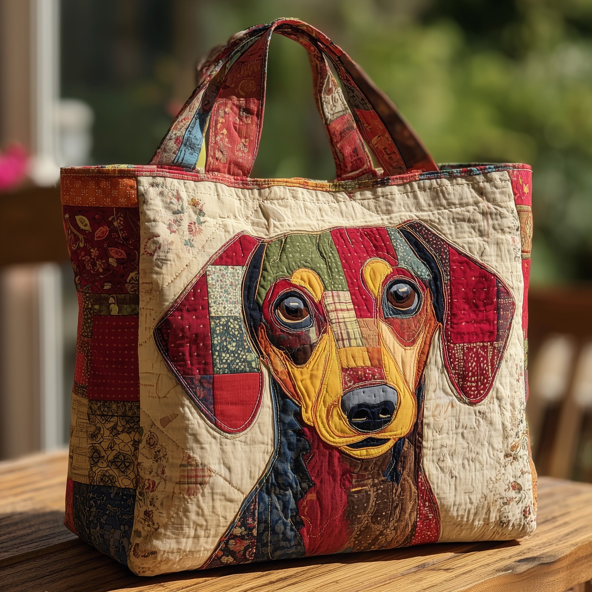 Adorable Dachshund Quilted Tote Bag GFTONT2368