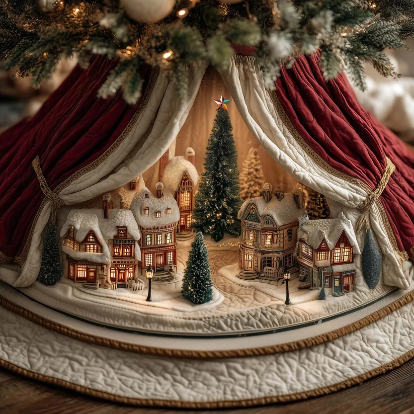 Christmas Wonderland Quilted Tree Skirt