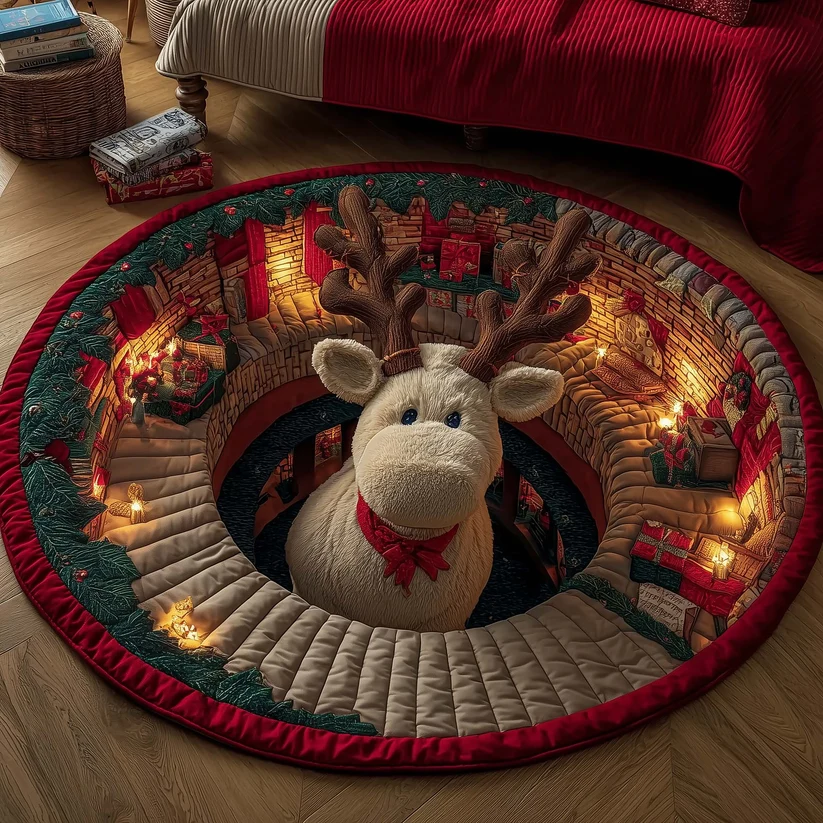 Holiday Glow Quilted Round Mat