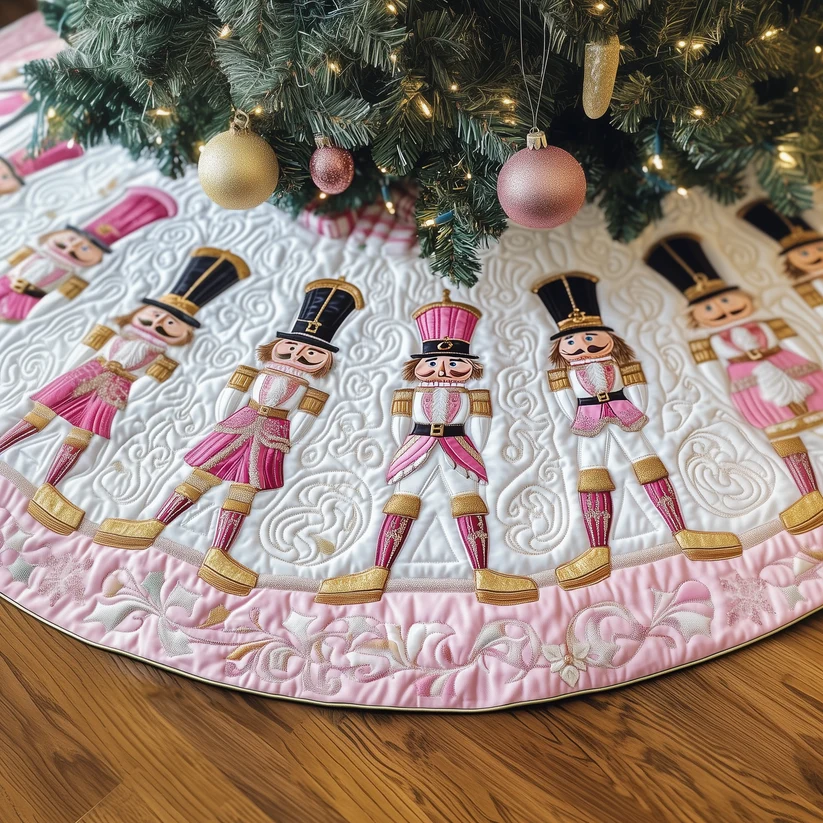 Christmas Nutcracker Quilted Tree Skirt