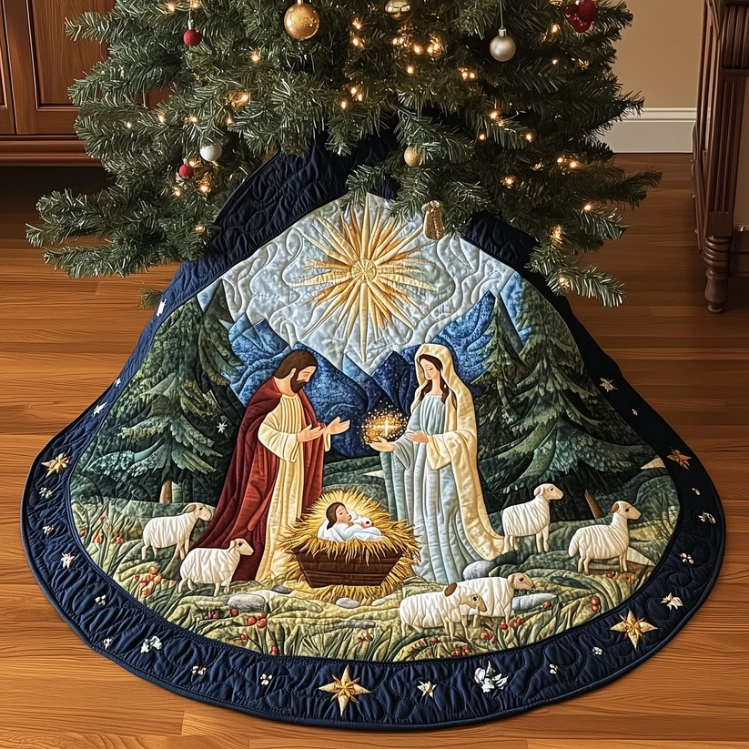 Divine Light Quilted Tree Skirt