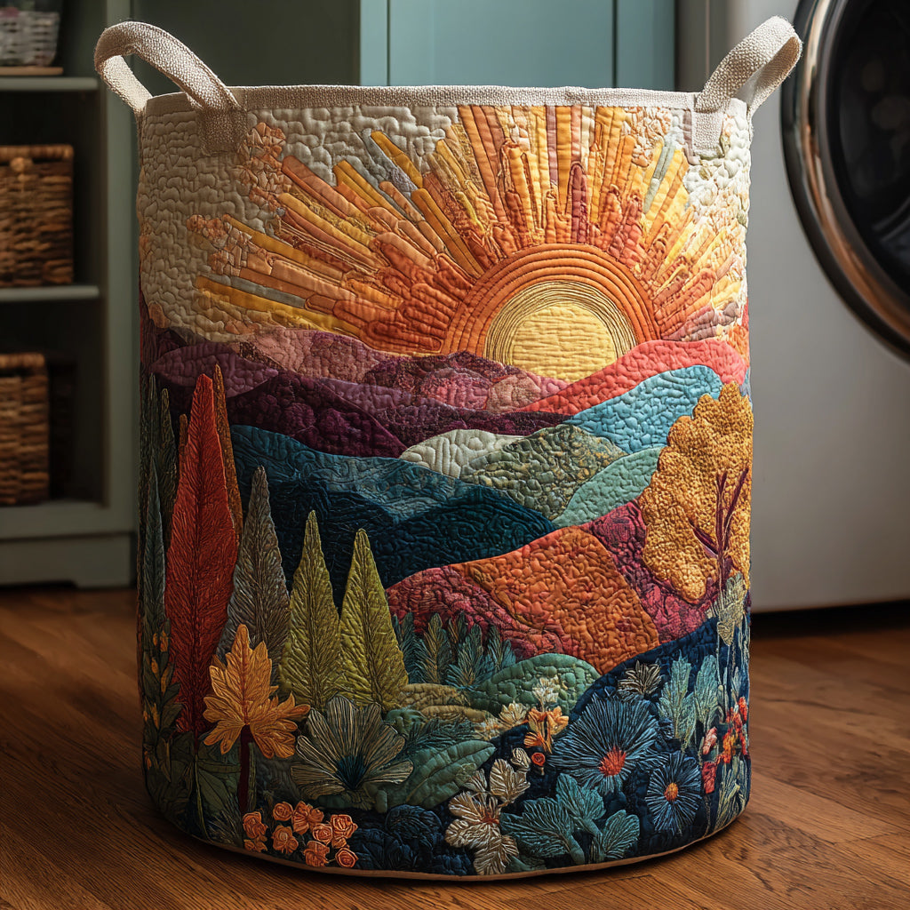 Mountain Sun Quilted Laundry Basket NCU0HNH106