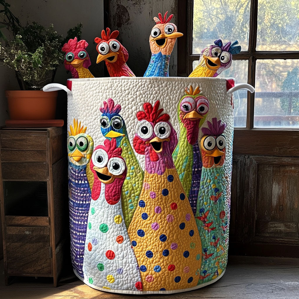 Poultry Parade Quilted Laundry Basket NCU0PTT785