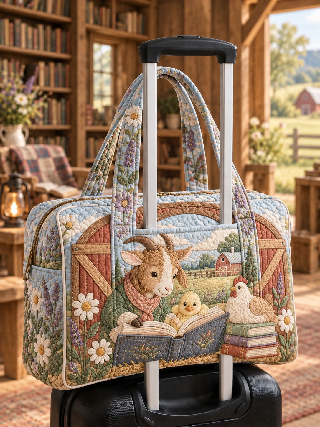 Book Garden Quilted Weekender Bag With Trolley Sleeve