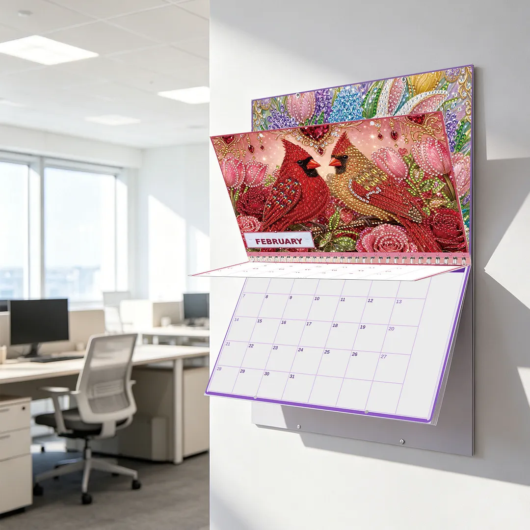 DIY 2027 Animal Diamond Painting Paper Calendar