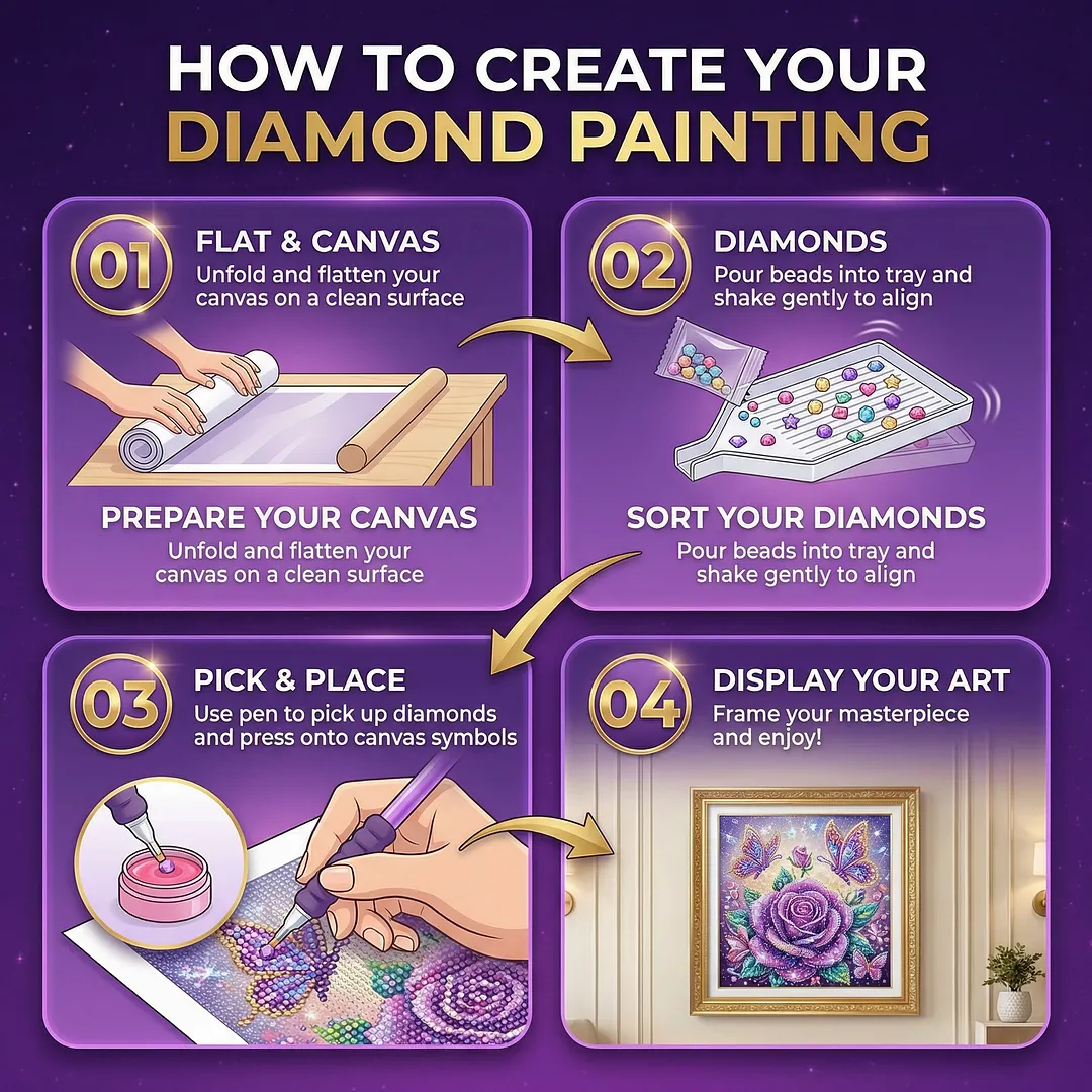 6pcs Diamond Painting Greeting Cards DIY Diamond Art Cards (Insect Butterfly)