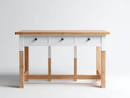 Mesa de oficina de madera con 3 cajones 120x60x75 cm - Estilo funcional para estudio-Luxegohub