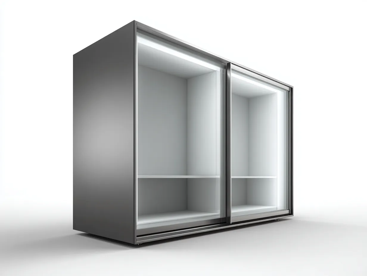 Armarios con puertas correderas 180x60x200 cm - gris - diseño moderno-Luxegohub