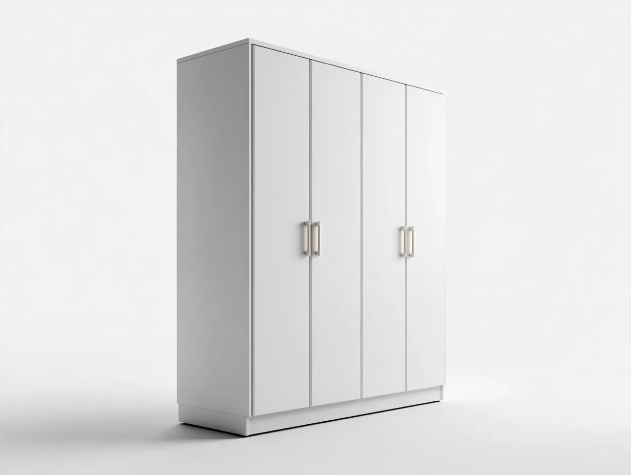 Armarios 120x55x200 cm - diseño moderno - color blanco-Luxegohub