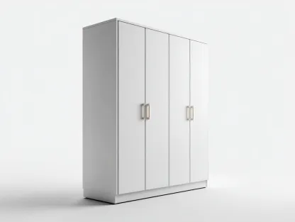 Armarios 120x55x200 cm - diseño moderno - color blanco-Luxegohub