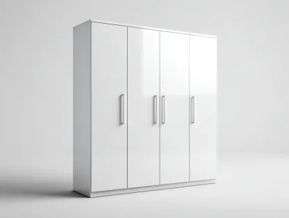 Armarios con puertas abatibles 200x60x210 cm - blanco - diseño moderno-Luxegohub