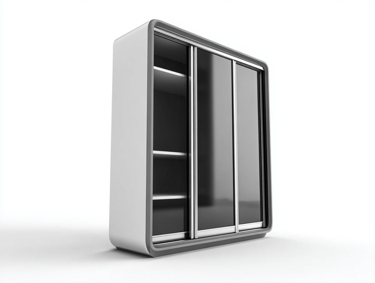 Armarios armario con puertas correderas 200x60x220 cm - gris claro-negro - diseño moderno-Luxegohub