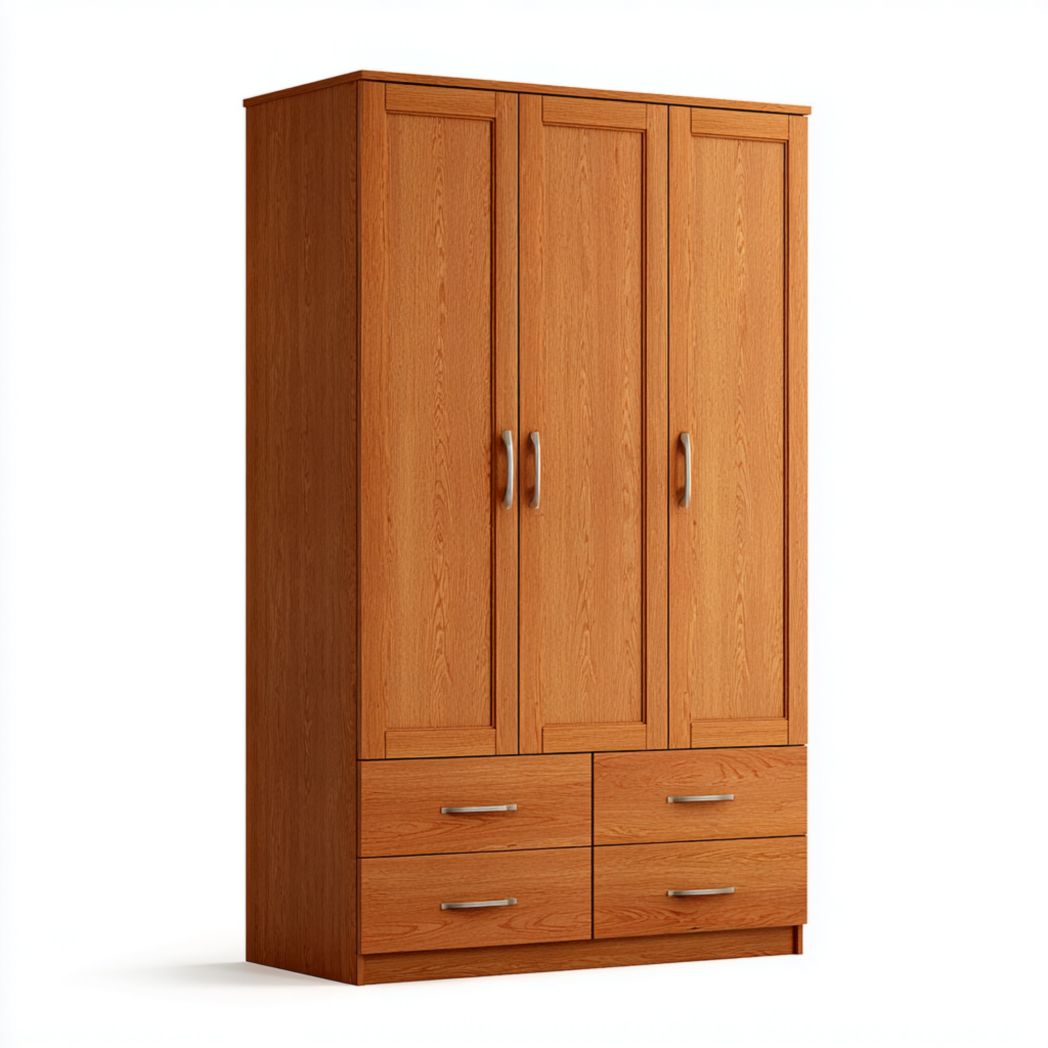 Armoire en bois à trois portes-Tnfurniture