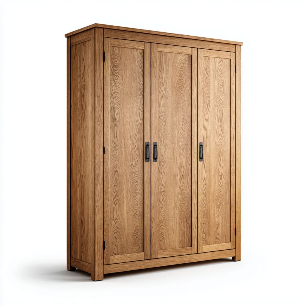 Armoire en bois à trois portes-Tnfurniture