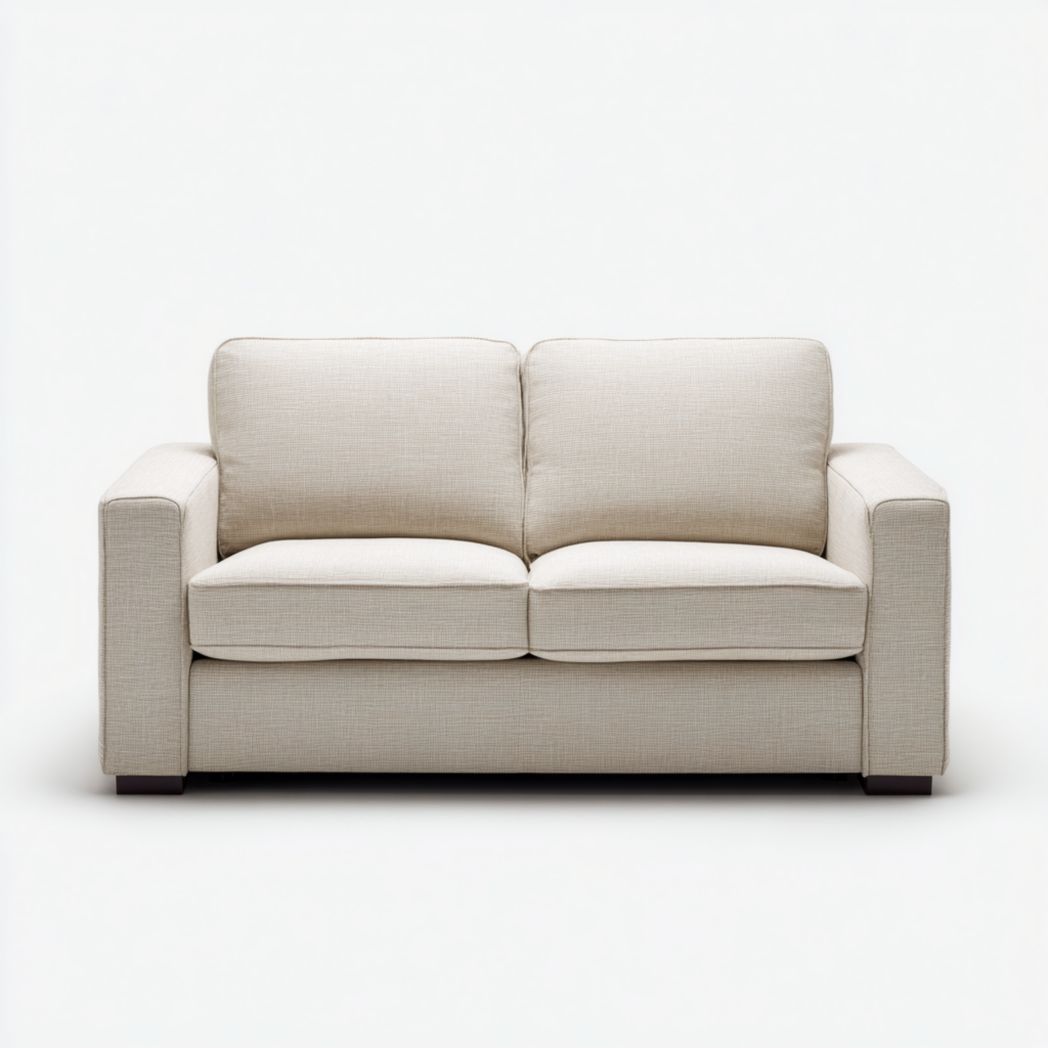 Canapé 2 places en tissu beige-Interiorxteriorft