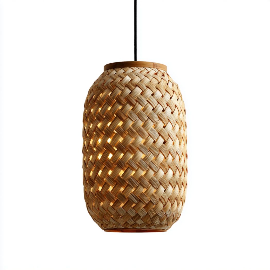 Suspension en bambou tressé avec structure interne en acier-Interiorxteriorft