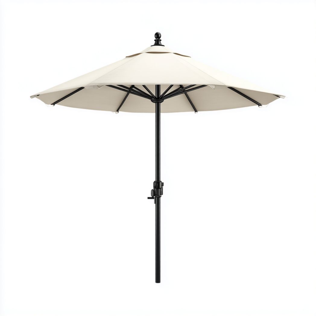 Parasol de jardin octogonal avec colonne centrale en aluminium et toile en polyester.-Interiorxteriorft