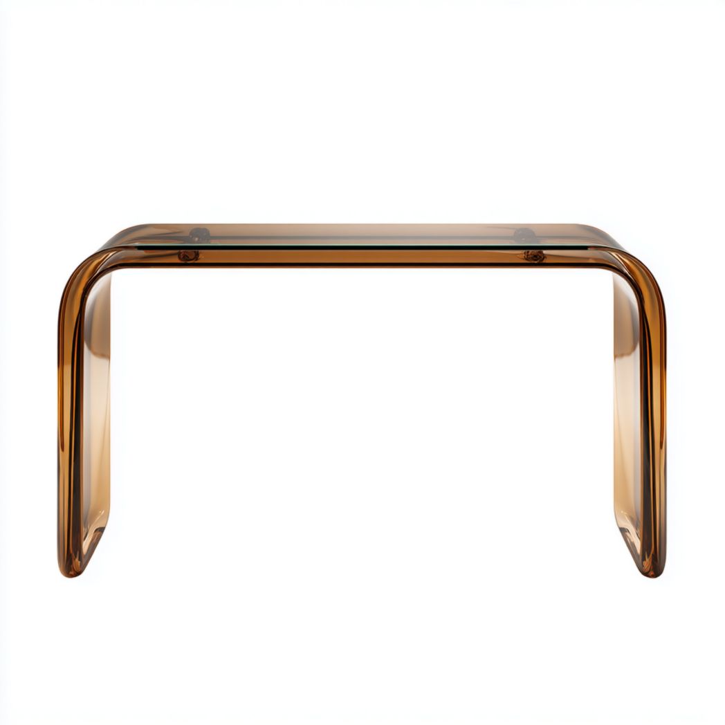 Console minimaliste en acrylique transparent brun-Yglesiasft