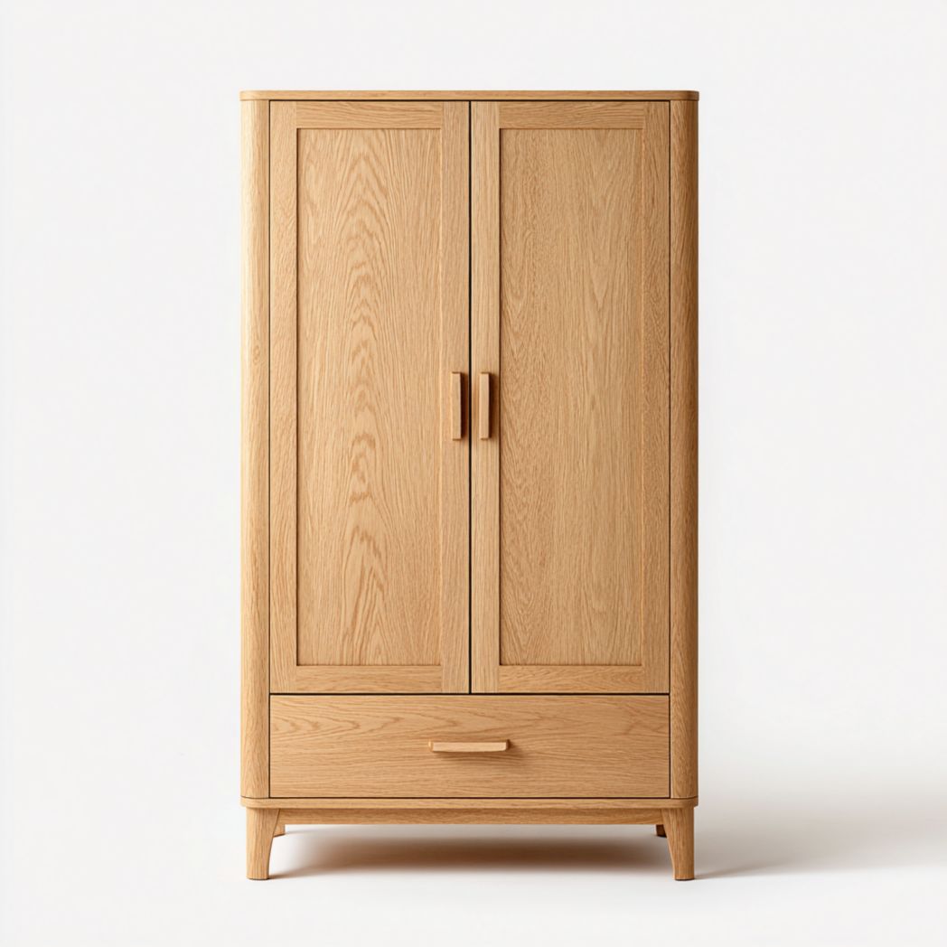 Armoire en bois massif avec tiroir-Amgefurniture