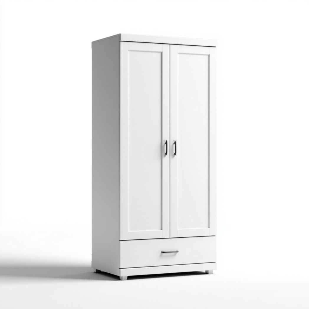 Armoire blanche avec tiroir-Amgefurniture