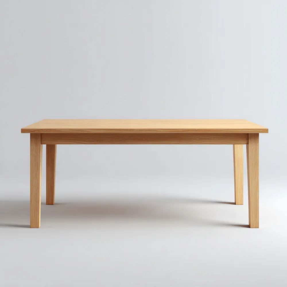 Tavolo da pranzo in legno massello 140x80x75 cm - Naturale