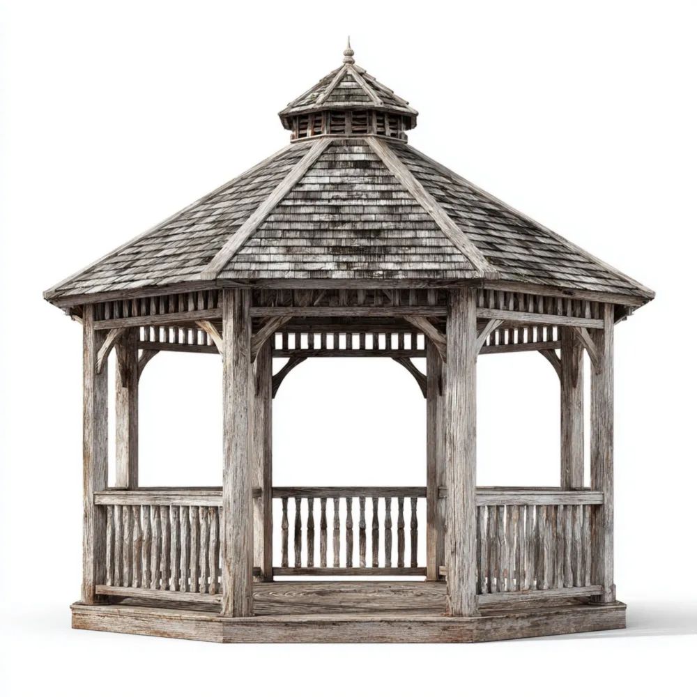 Gazebo in Legno 300x300x350 cm – Stile Rustico