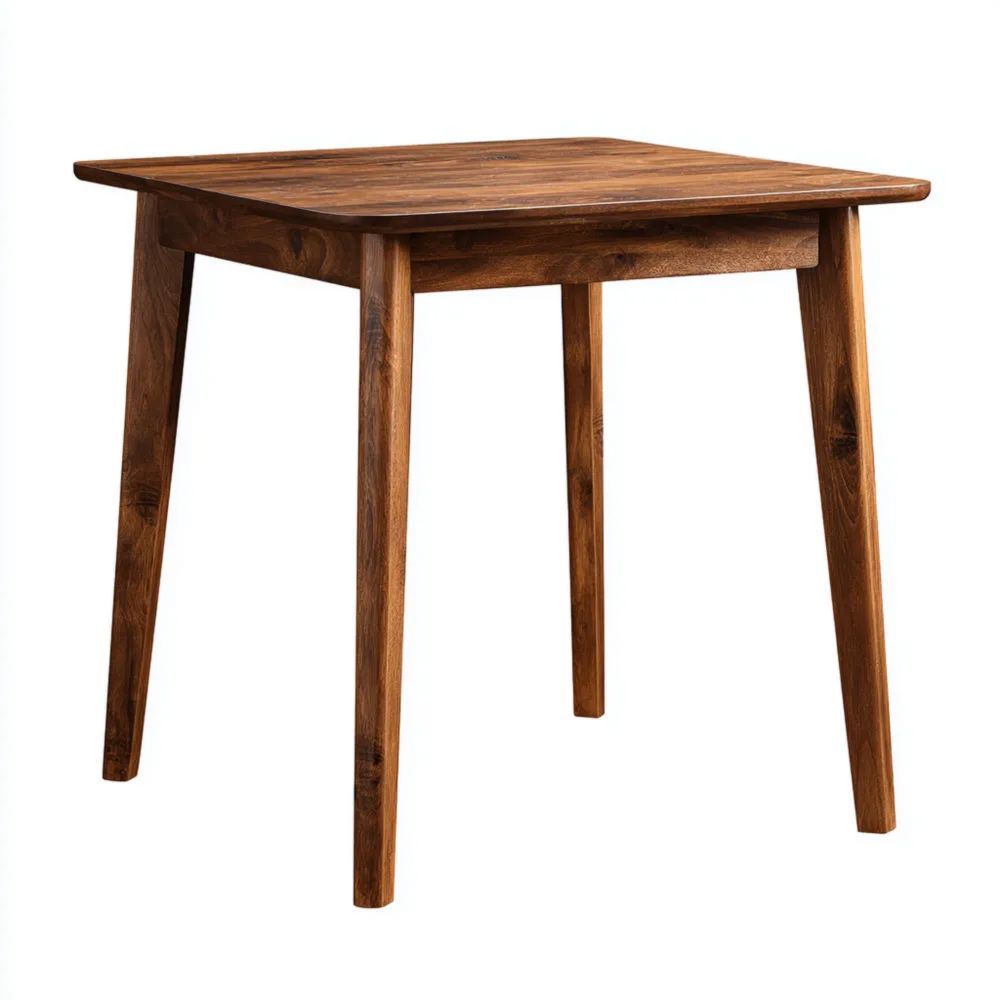 Tavolo da pranzo in legno 80x80x75 cm - Marrone - Design classico