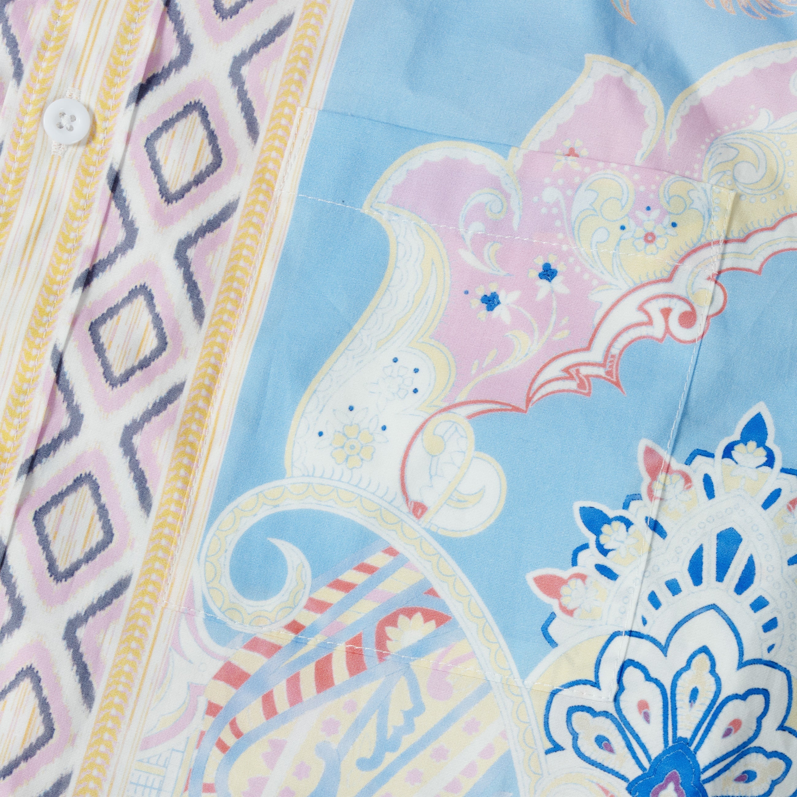 Aurora Paisley Pattern Long Sleeve Button Down Shirt Jonvidesign