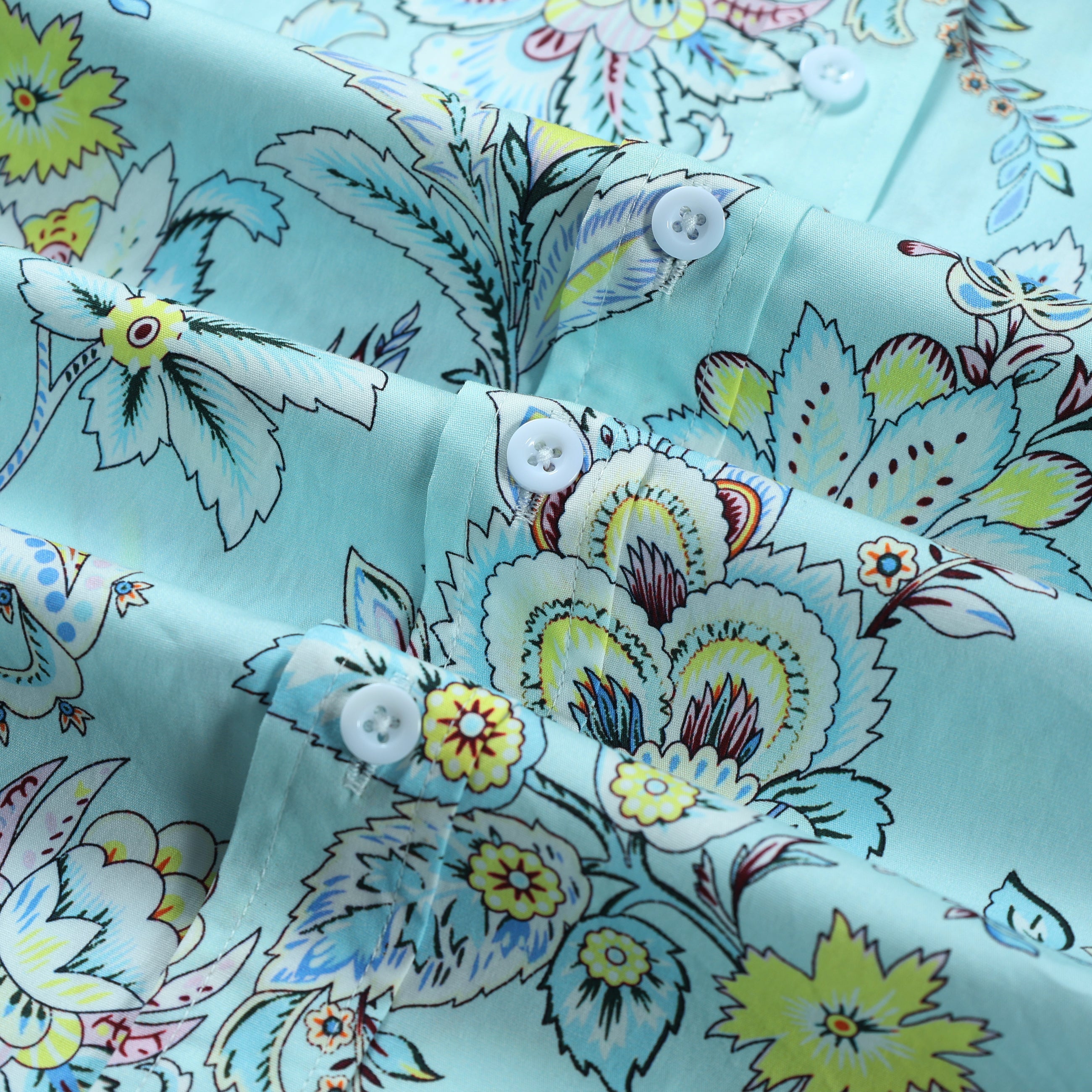 Blue Floral Button Down Shirt Jonvidesign