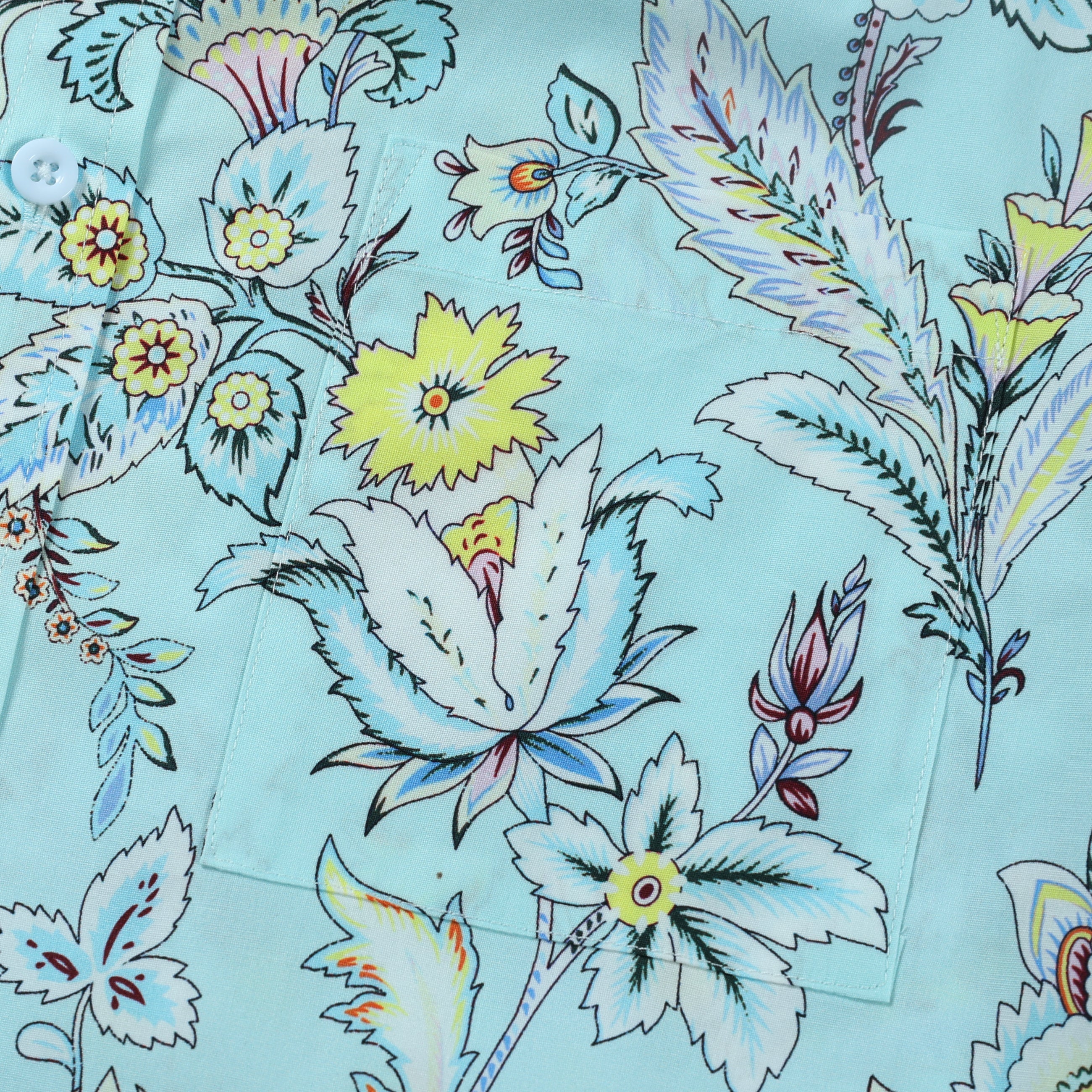 Blue Floral Button Down Shirt Jonvidesign