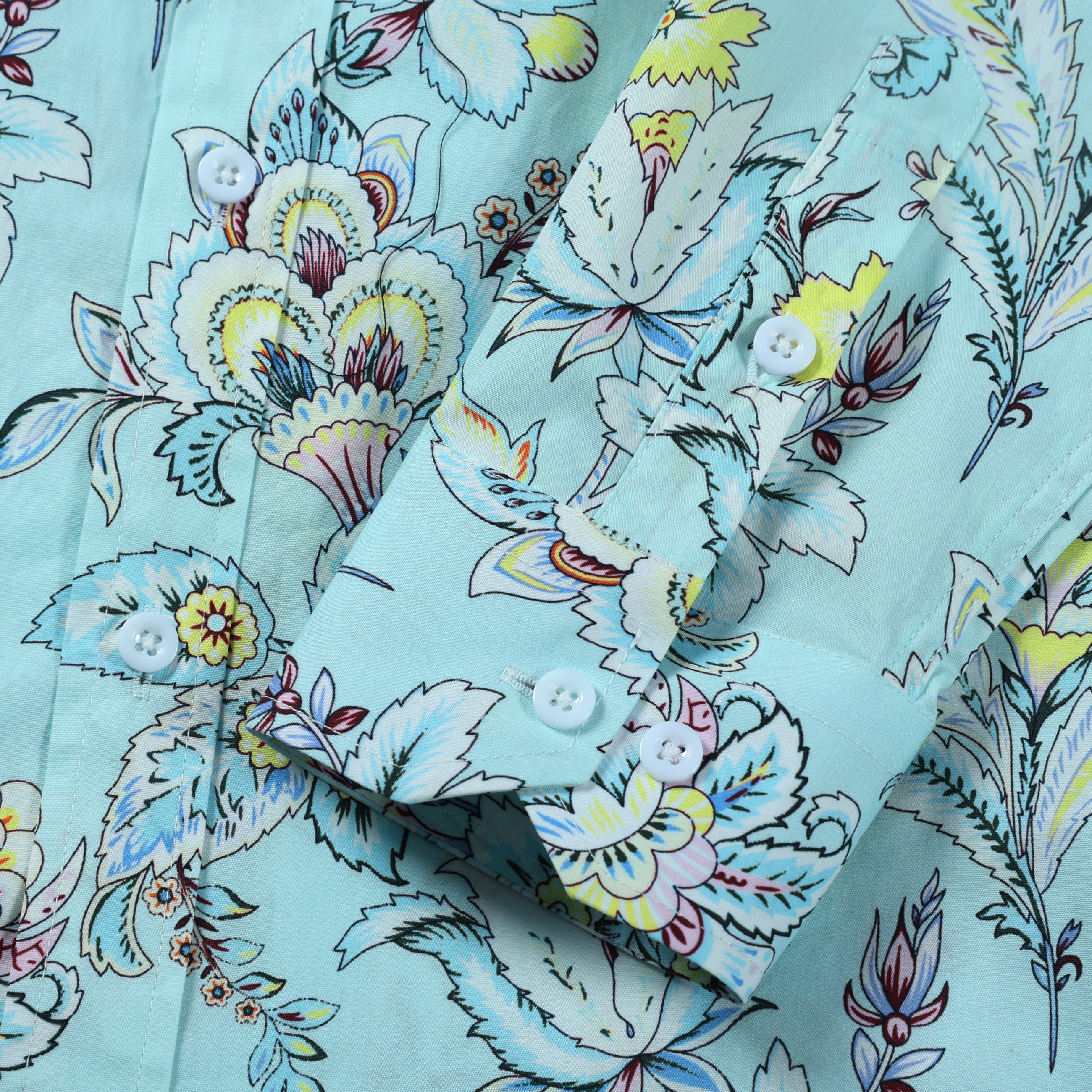 Blue Floral Button Down Shirt Jonvidesign