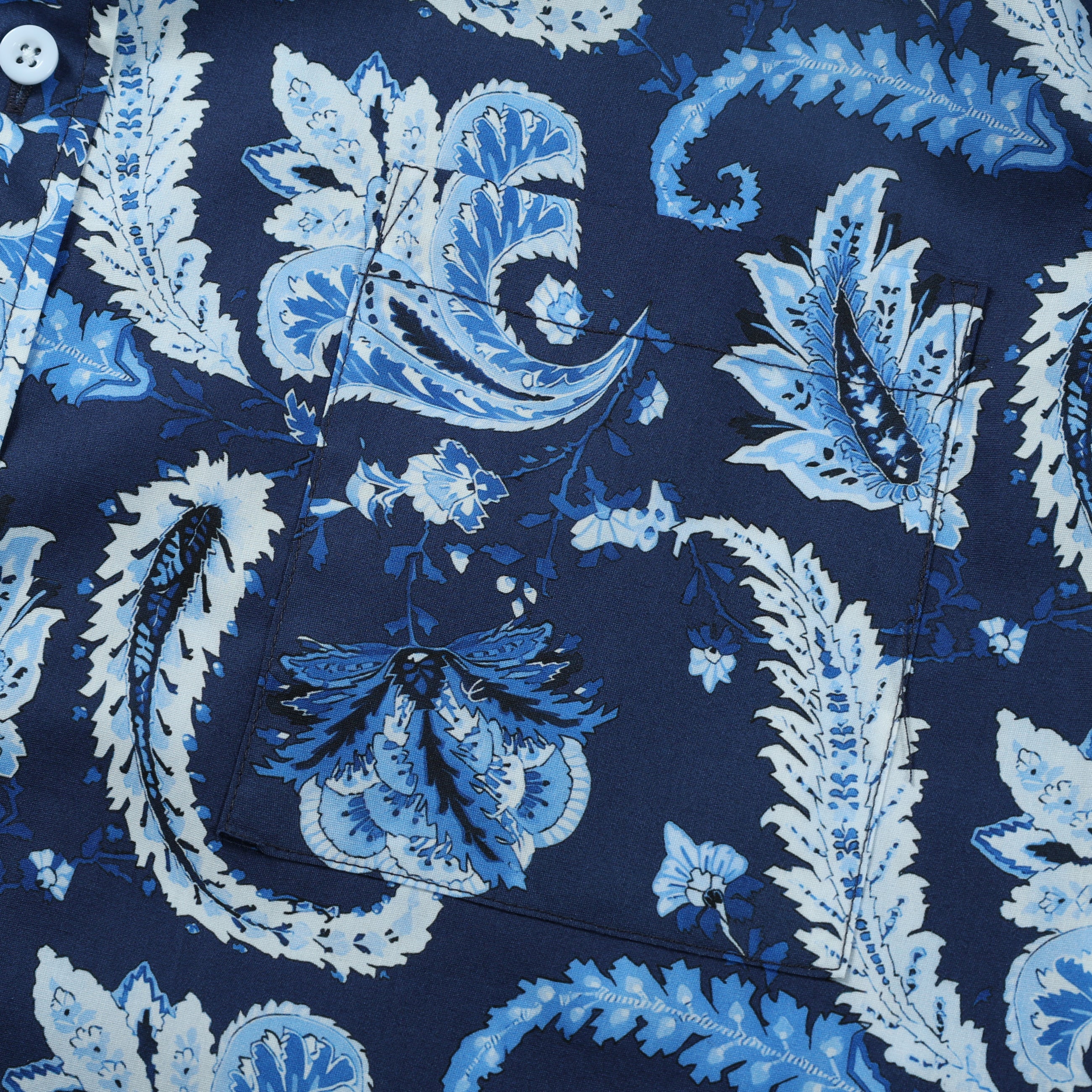 Blue Paisley Long Sleeve Shirt Jonvidesign