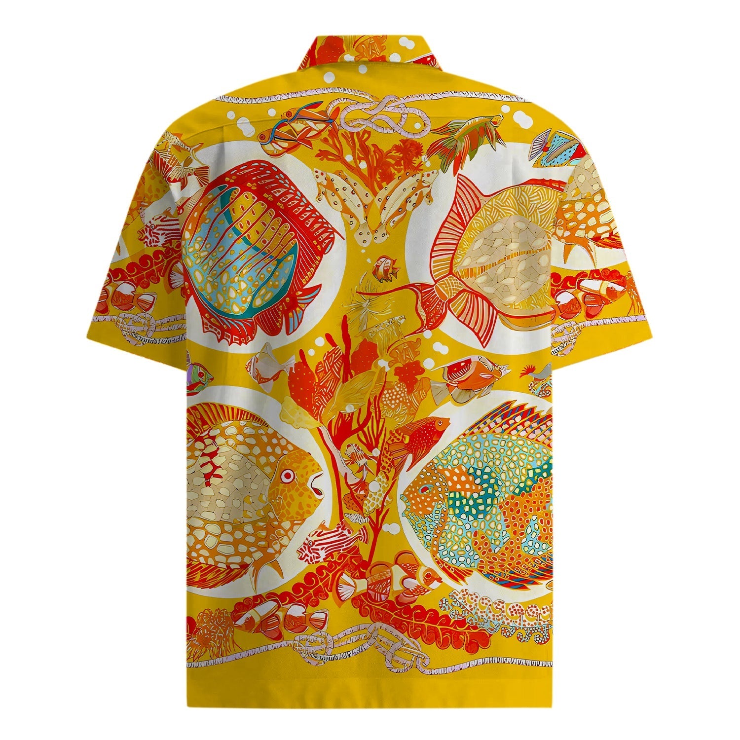 Bright Yellow Print Short Sleeve Shirt Jonvidesign