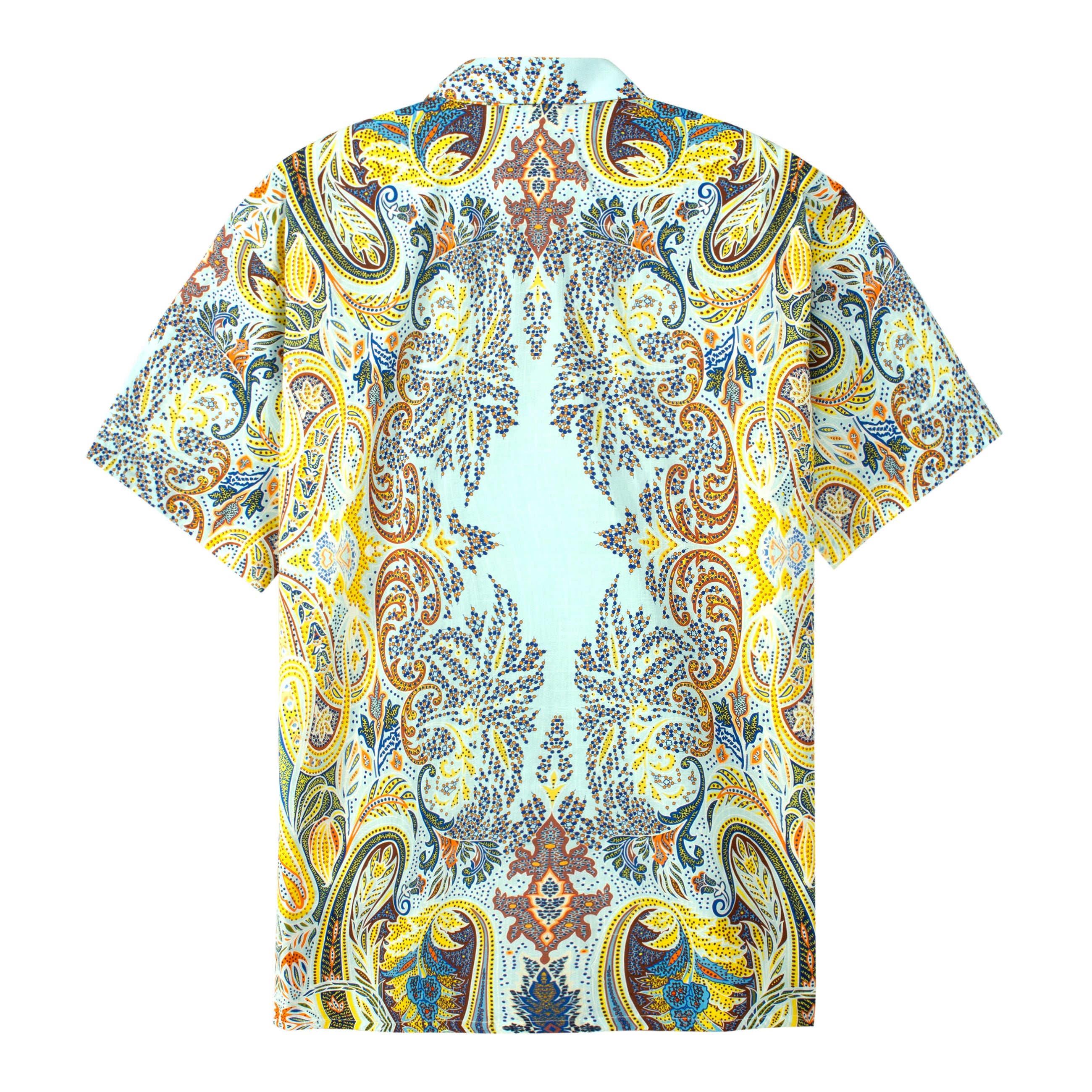 Classic Paisley Pattern Short Sleeve Camp Shirt Jonvidesign