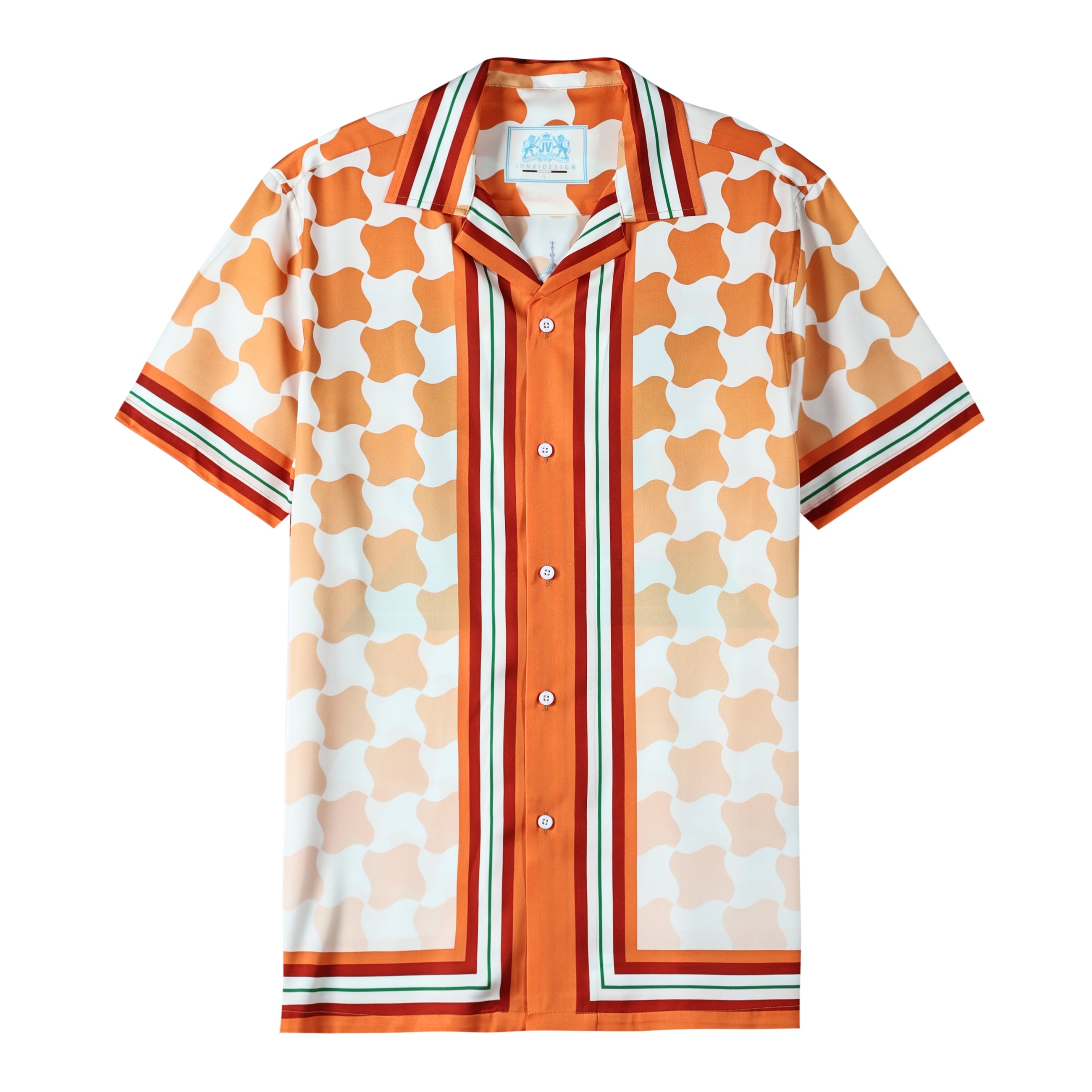 Landmark Goose Print Camp Collar Shirt Jonvidesign