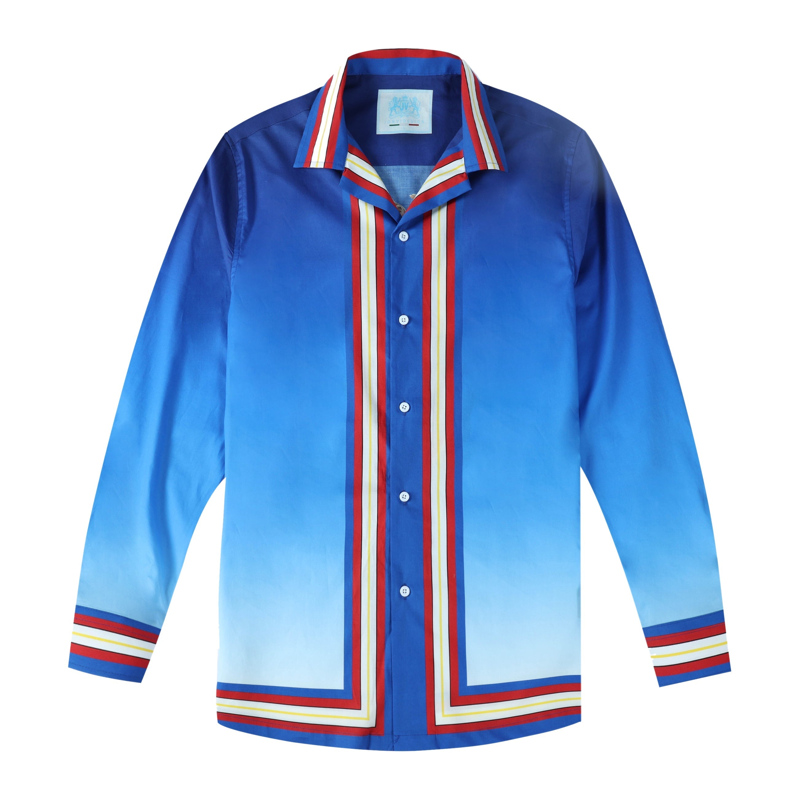 Moon Rabbit Gradient Color Long Sleeve Vacation Shirt Jonvidesign