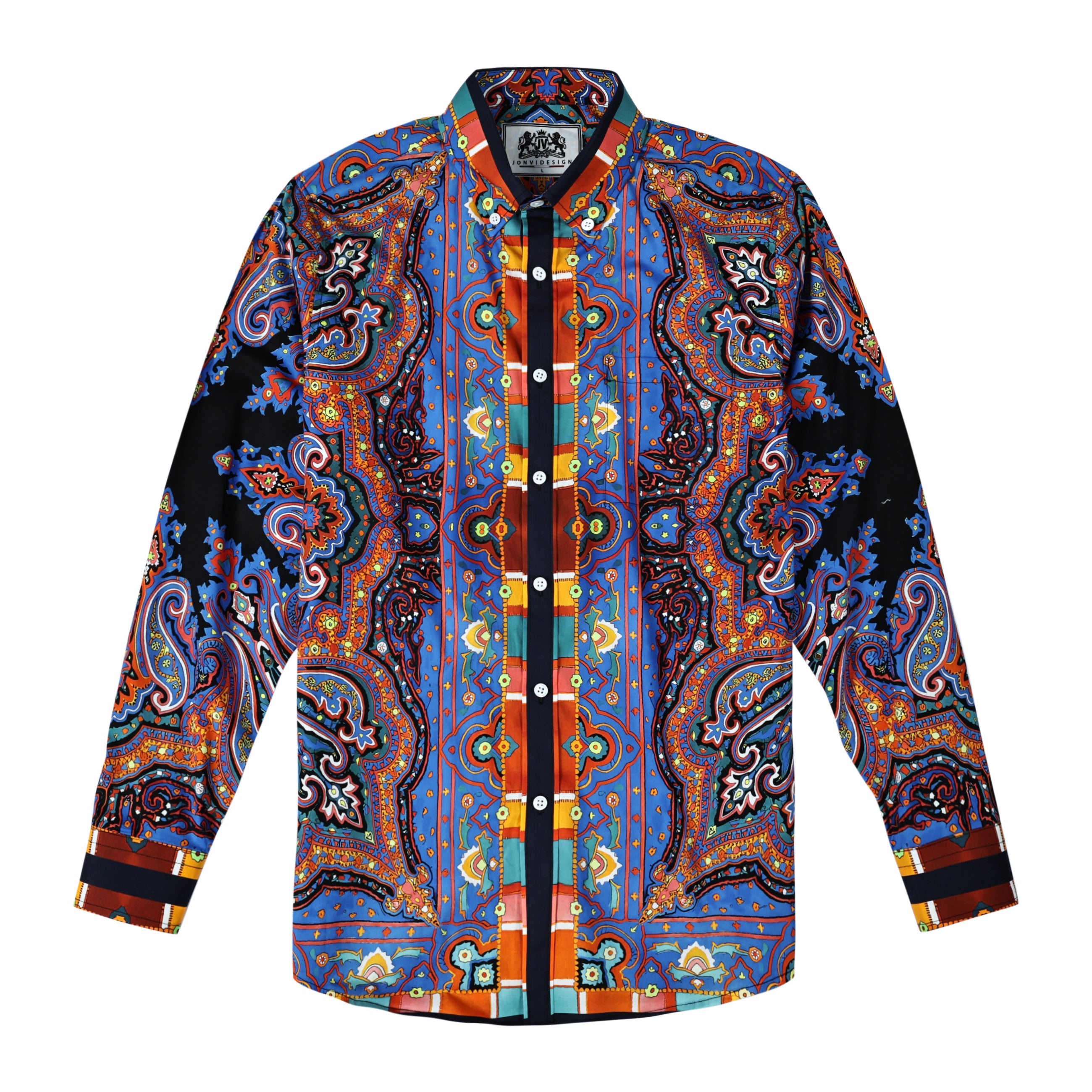 Paisley Pattern Long Sleeve Shirt Jonvidesign