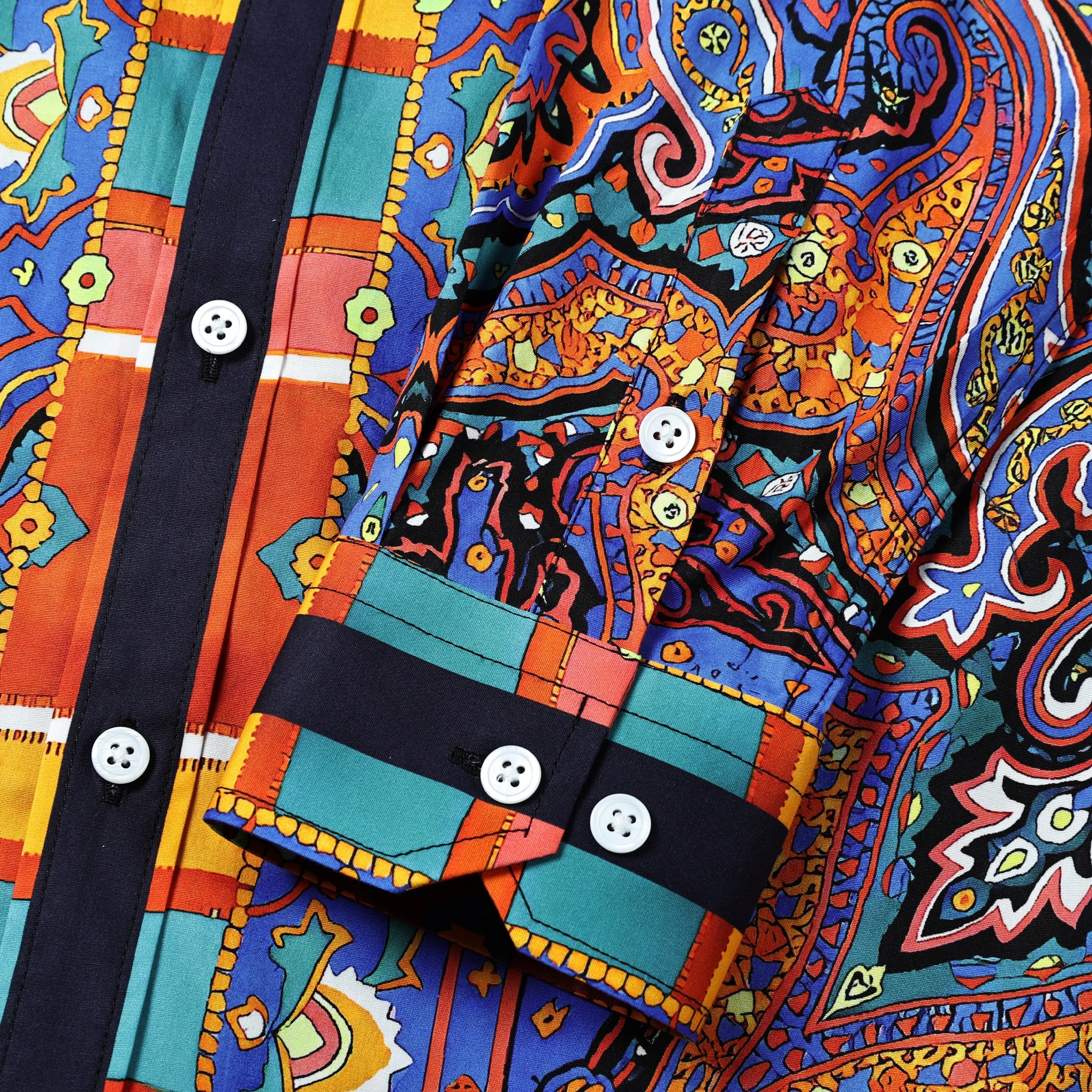 Paisley Pattern Long Sleeve Shirt Jonvidesign