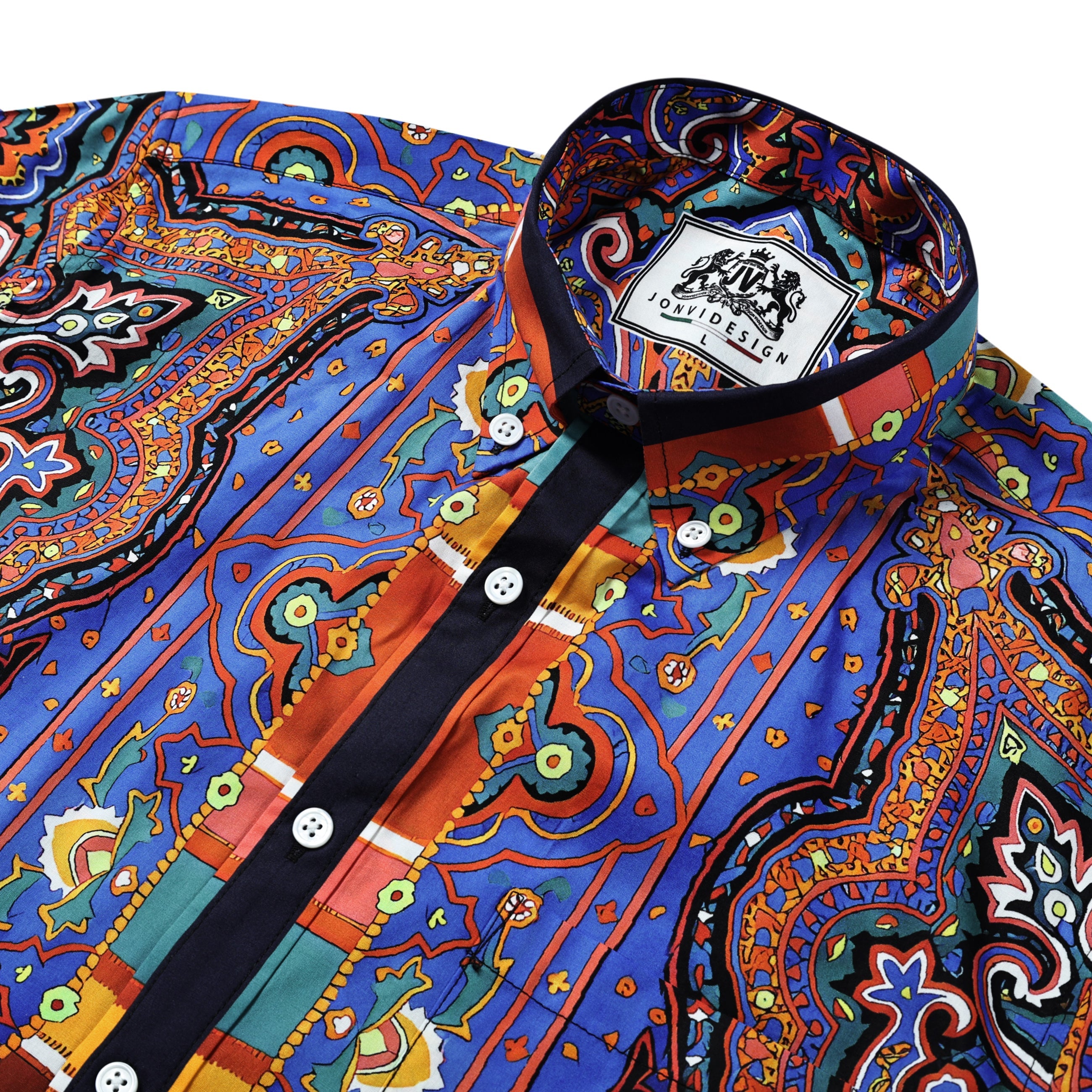 Paisley Pattern Long Sleeve Shirt Jonvidesign