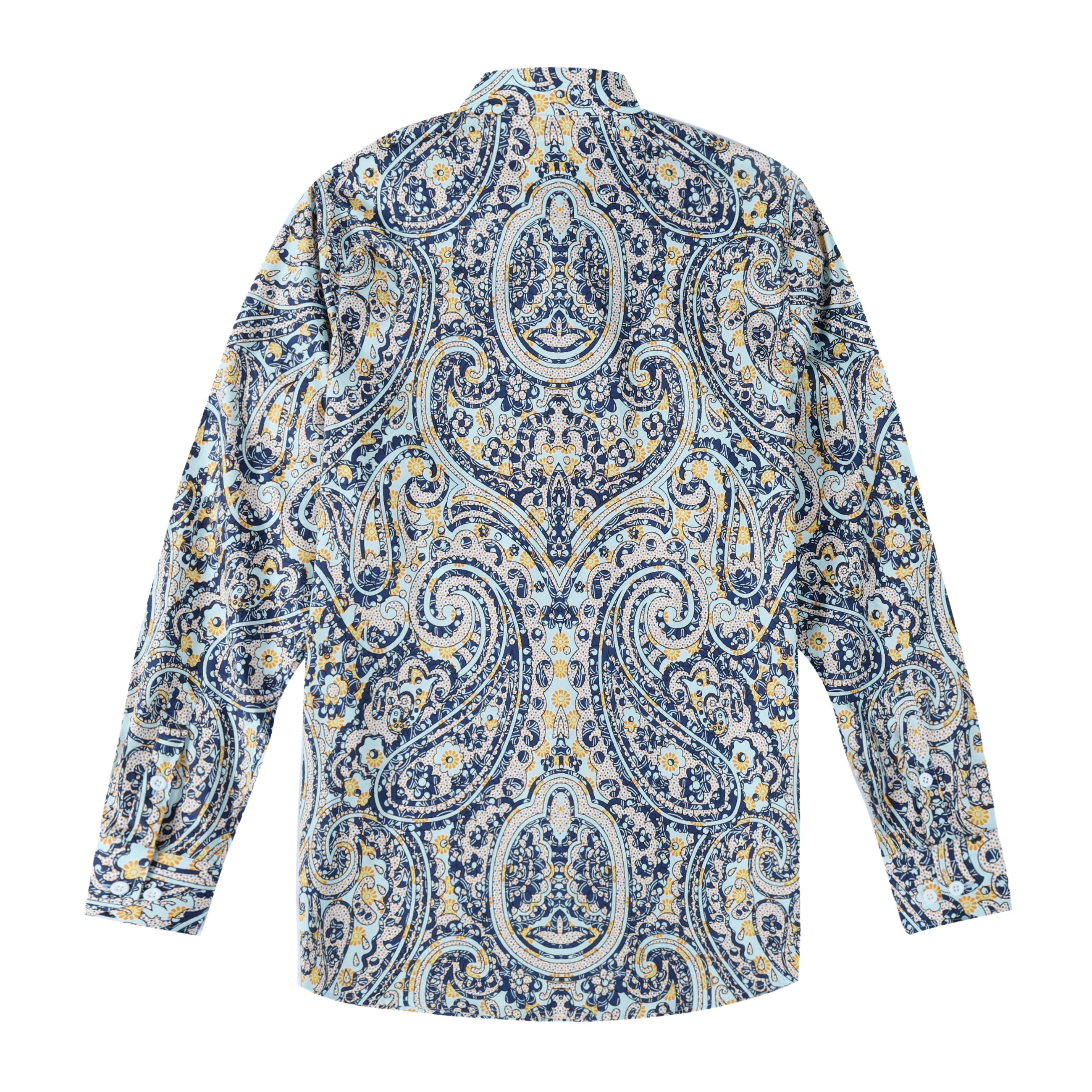 Paisley Print Long Sleeve Button Down Casual Shirt Jonvidesign