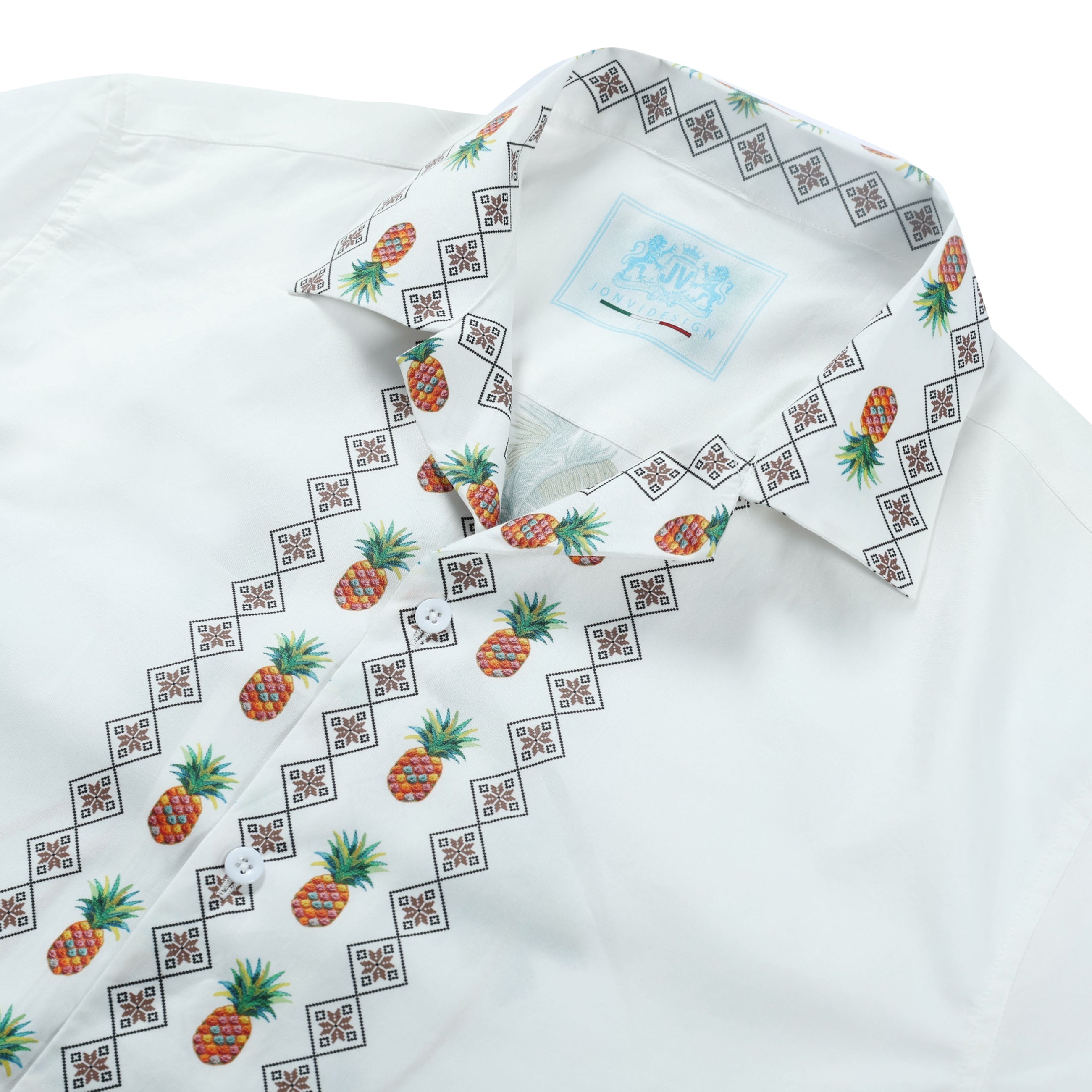 Palm Tree Pattern Long Sleeve Vacation Shirt Jonvidesign