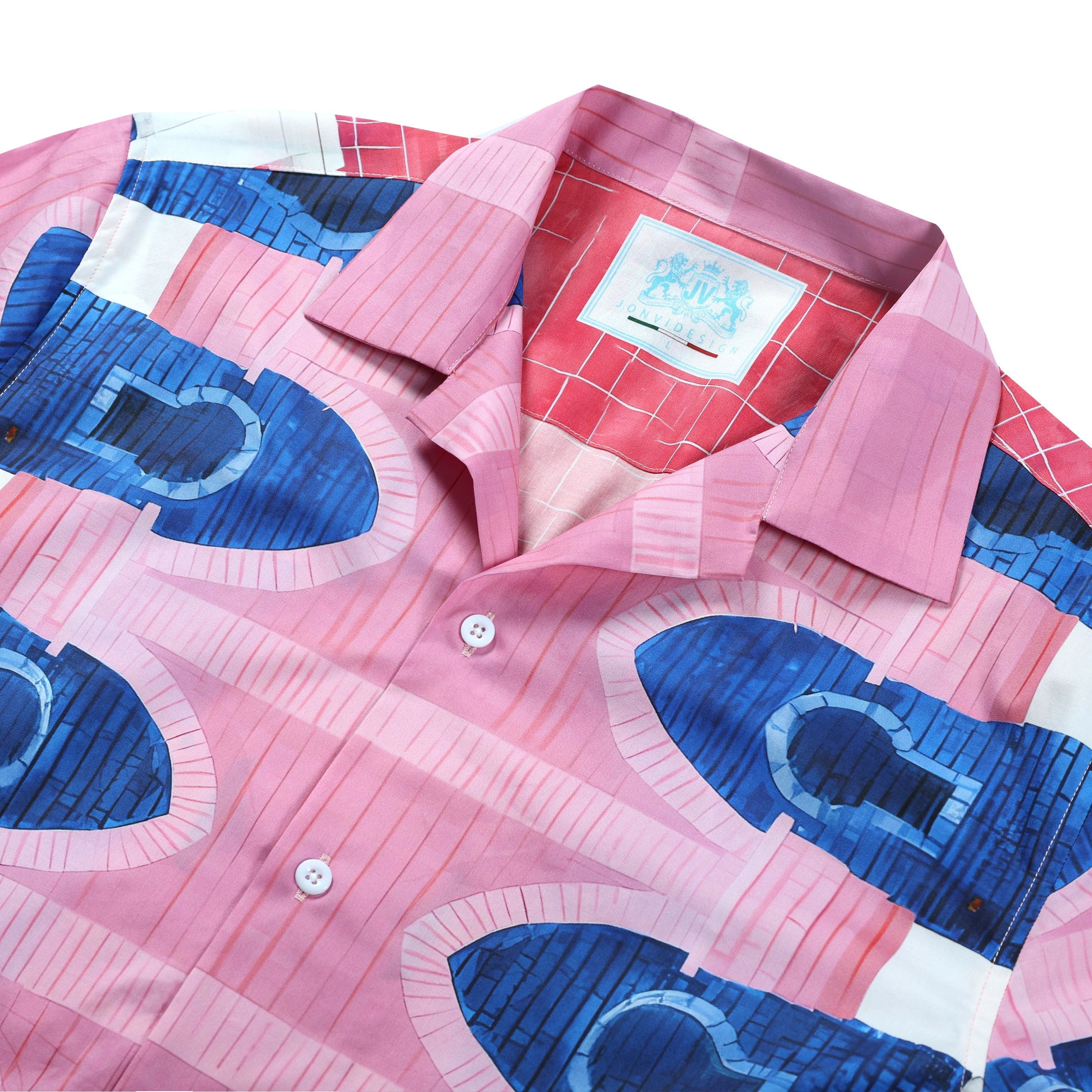 Pool Tile Pattern Long Sleeve Vacation Shirt Jonvidesign