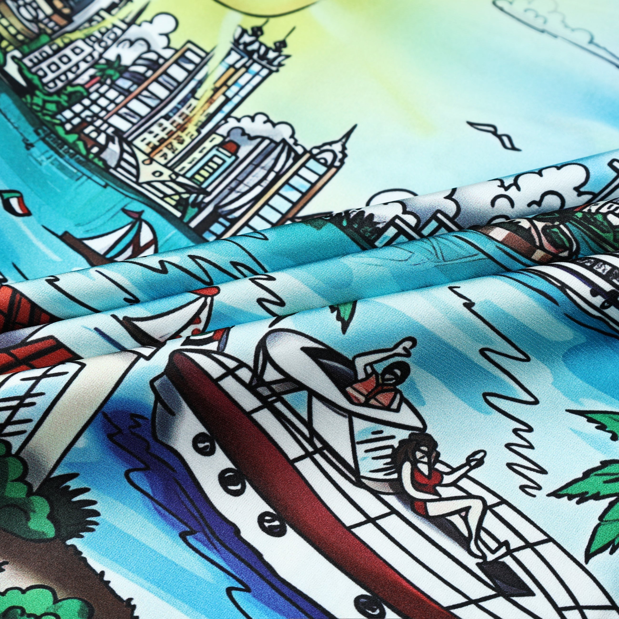 Resort Racing Car Short Sleeve Camp Collar Shirt Jonvidesign