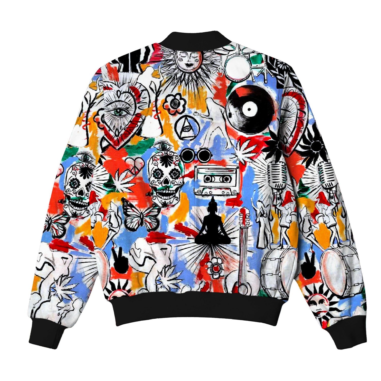 Street Style Ghost Bomber Jacket Jonvidesign