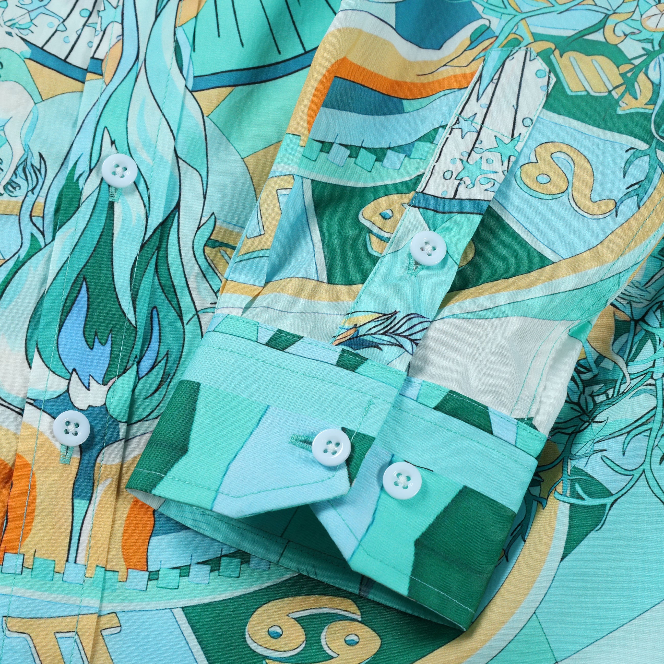 Teal Myth Button Down Shirt Jonvidesign