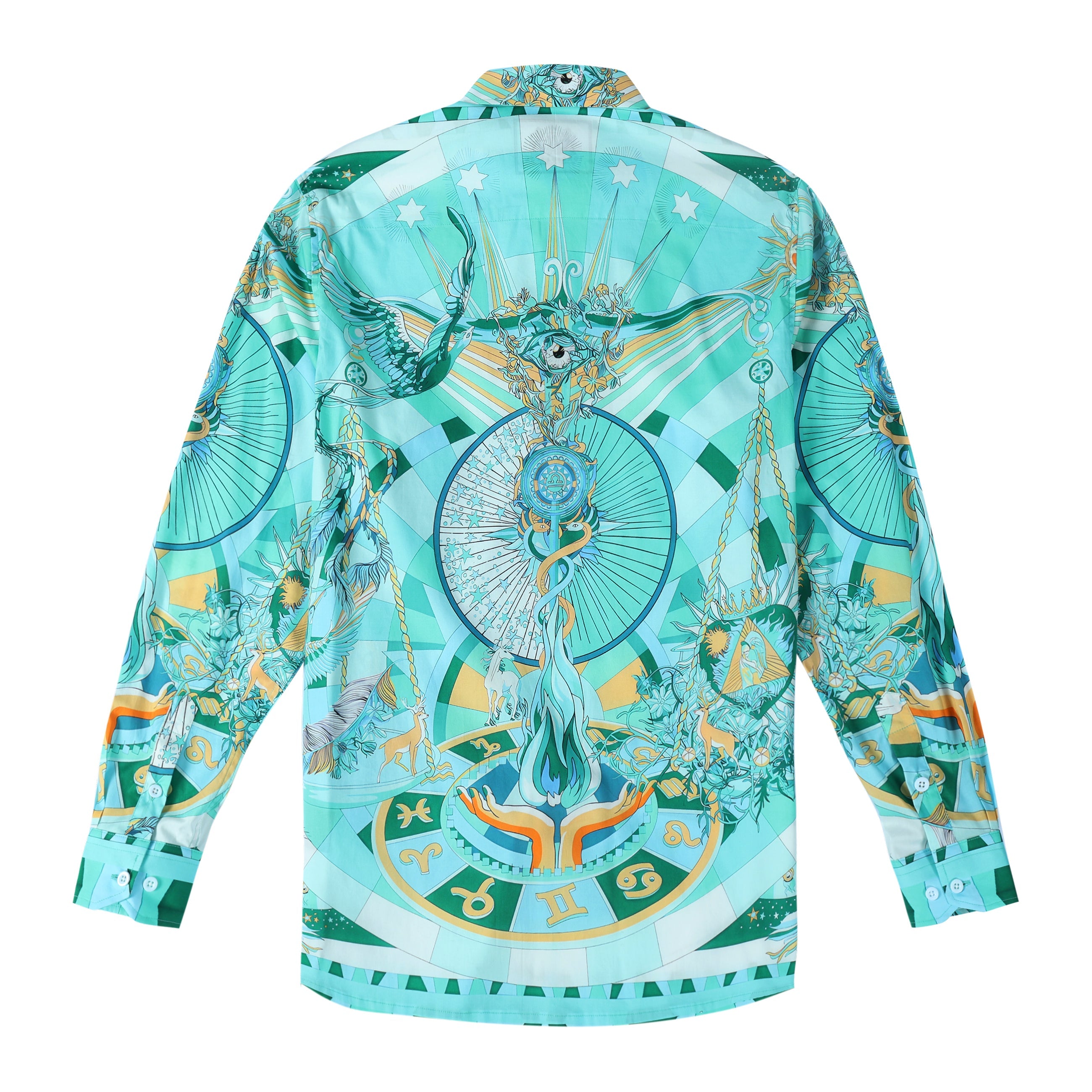 Teal Myth Button Down Shirt Jonvidesign